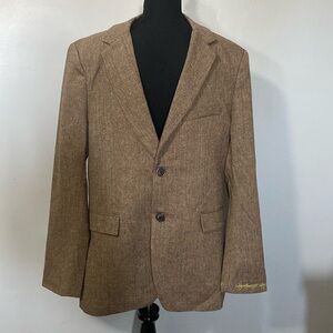 Lord of The Rings Men’s Herringbone Tweed Suit Jacket Sport Coat Sz 44 NWT LOTR